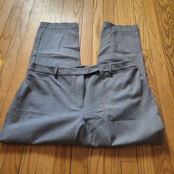 Talbots Womens Gray Plaid High-Waist Straight-Leg Pants Size 16 - Picture 2 of 6